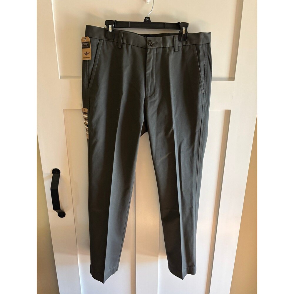 NWT Dockers Men's Grey and Khaki Trousers 36x30